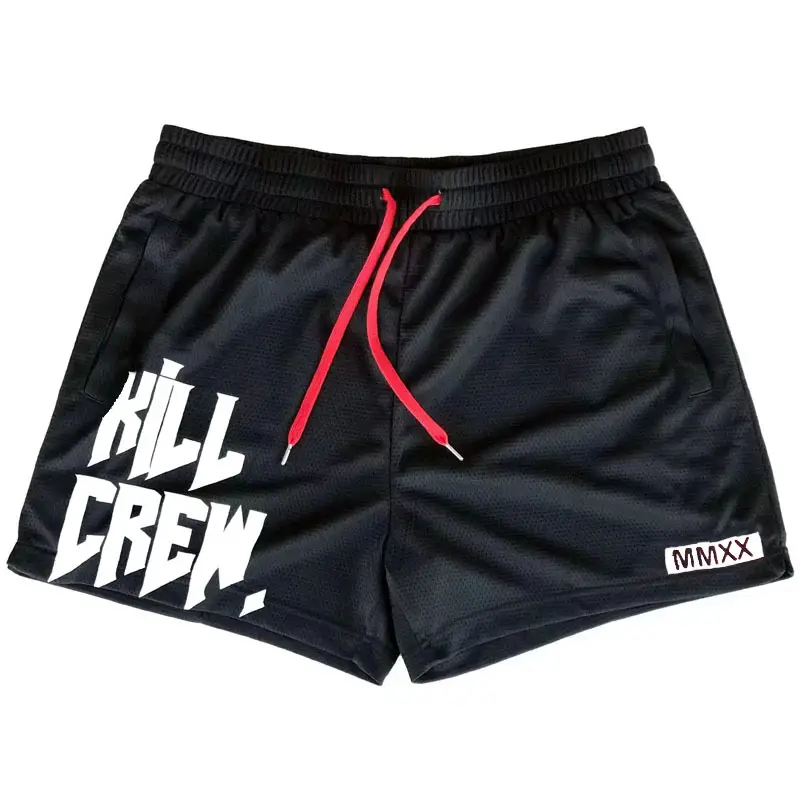Men Black Hill Mesh Boxing Shorts with Drawstring Waist - Image 13