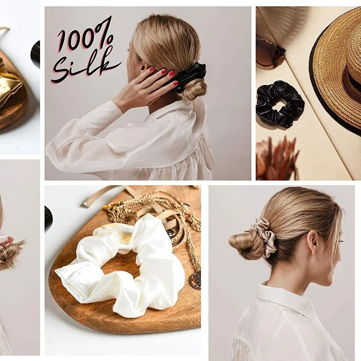 22mm Silk Glossy Hair Tie for Women