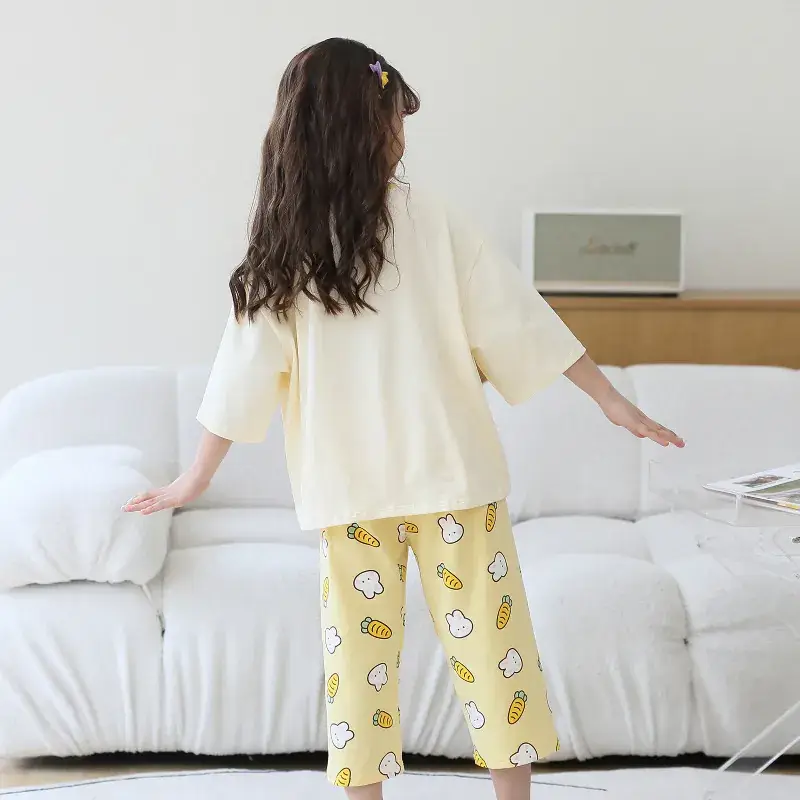 Lulu Niu Cotton Pajamas Girls 2023 Summer - Image 4