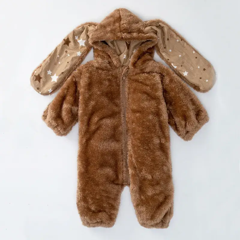 New Ins Baby Plush Hoodie for Men Women White - Image 4