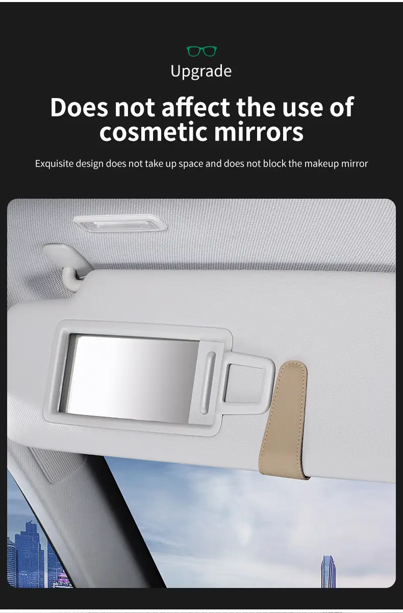Multifunctional Glasses Clip Storage Mocha Brown — feature 10