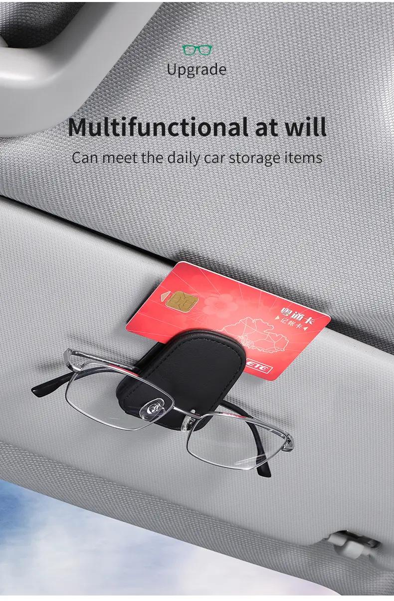 Multifunctional Glasses Clip Storage Mocha Brown — feature 13