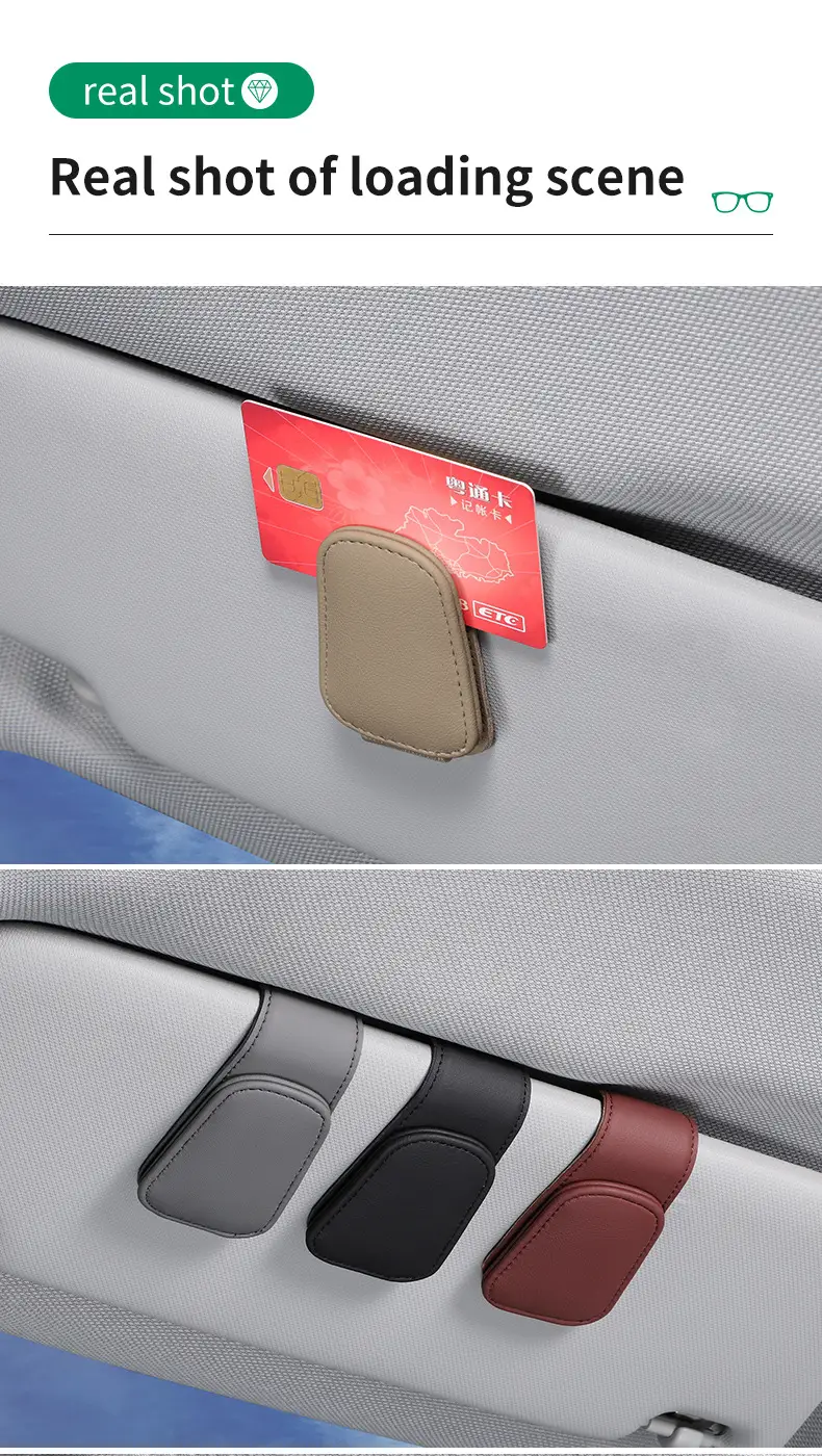 Multifunctional Glasses Clip Storage Mocha Brown — feature 18
