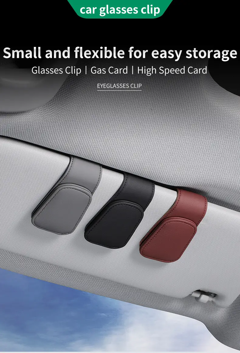 Multifunctional Glasses Clip Storage Mocha Brown — feature 3