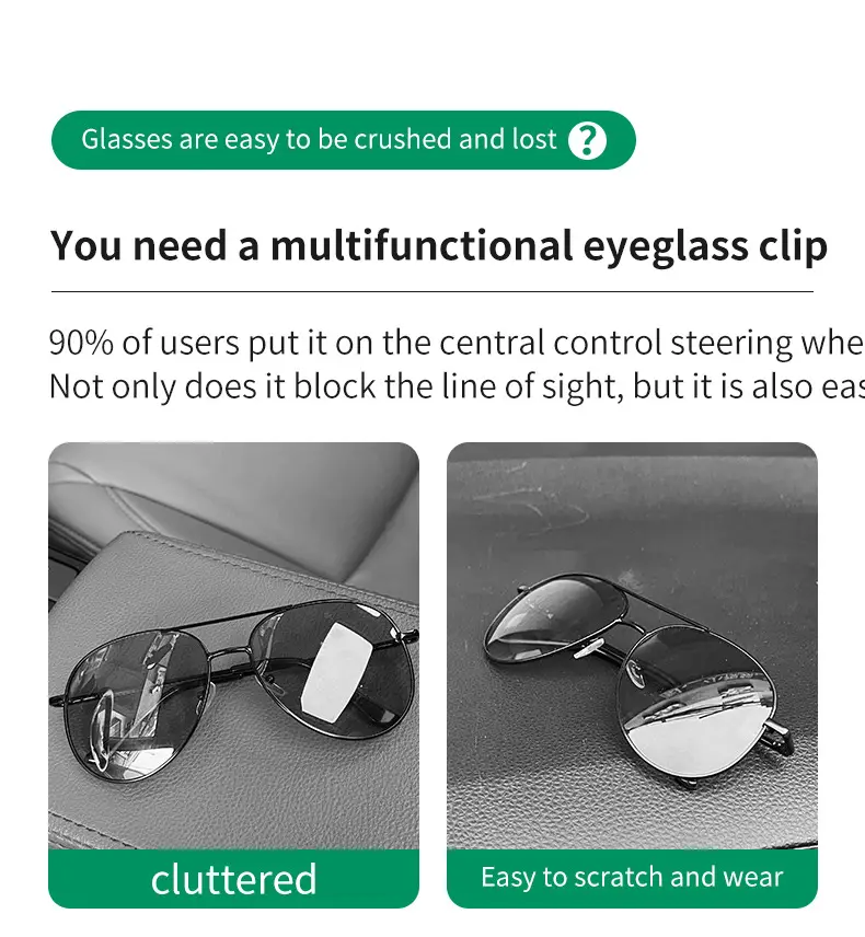 Multifunctional Glasses Clip Storage Mocha Brown — feature 5