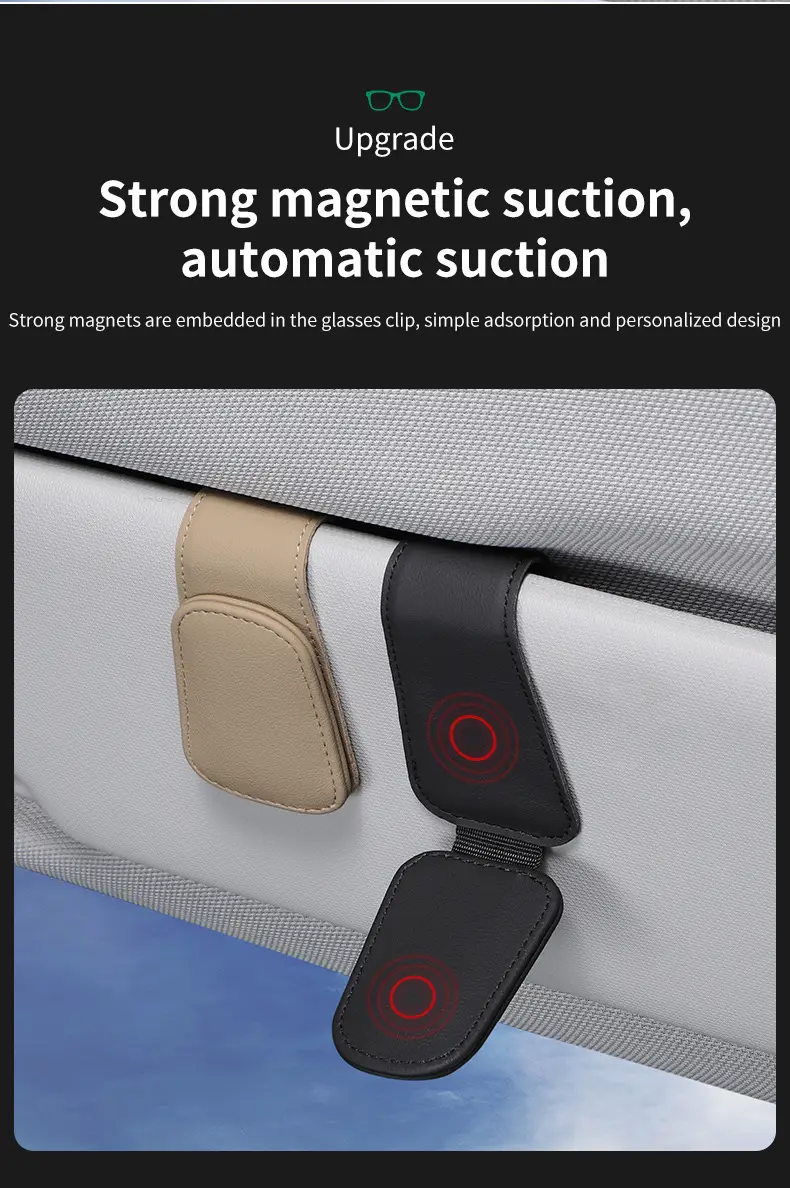 Multifunctional Glasses Clip Storage Mocha Brown — feature 8