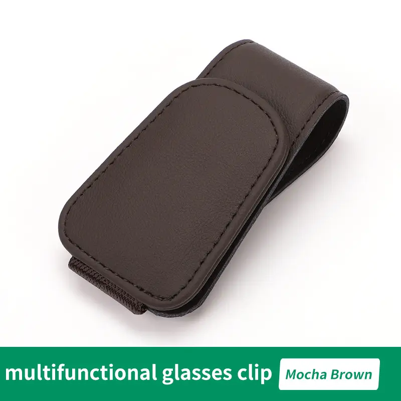 Multifunctional Glasses Clip Storage Mocha Brown