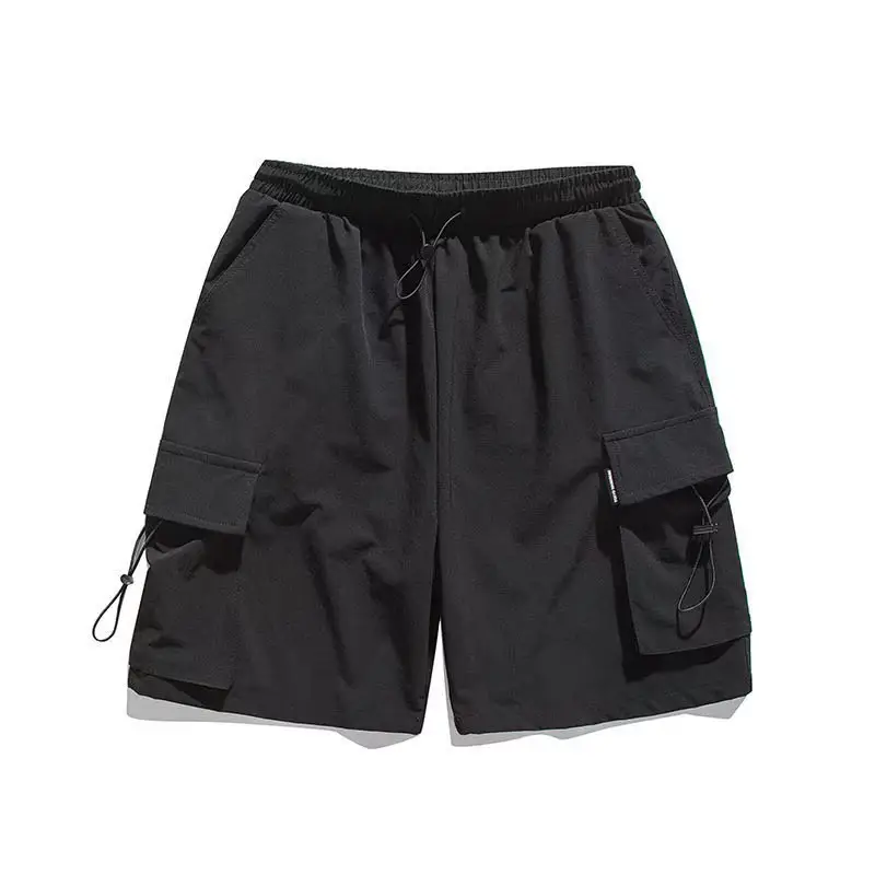 Men's Black Graphic Shorts with Cap and Sneakers — feature 8