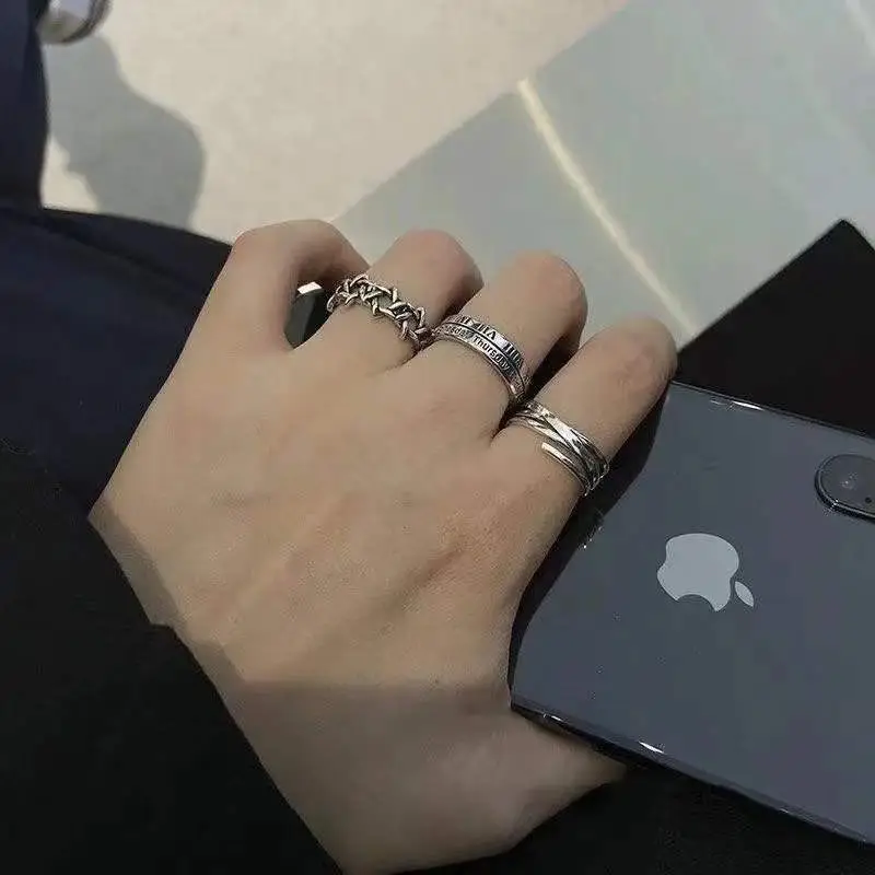 Adjustable Punk Ring for Men Washable Adjustable Ring - Image 61