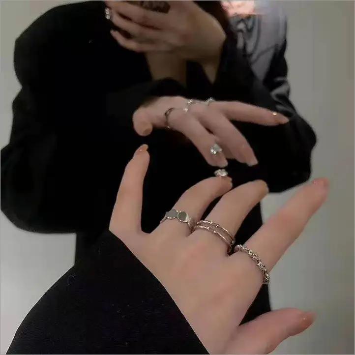 Adjustable Punk Ring for Men Washable Adjustable Ring - Image 19
