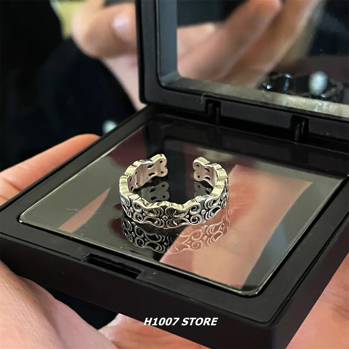 Adjustable Punk Ring for Men Washable Adjustable Ring - Image 49