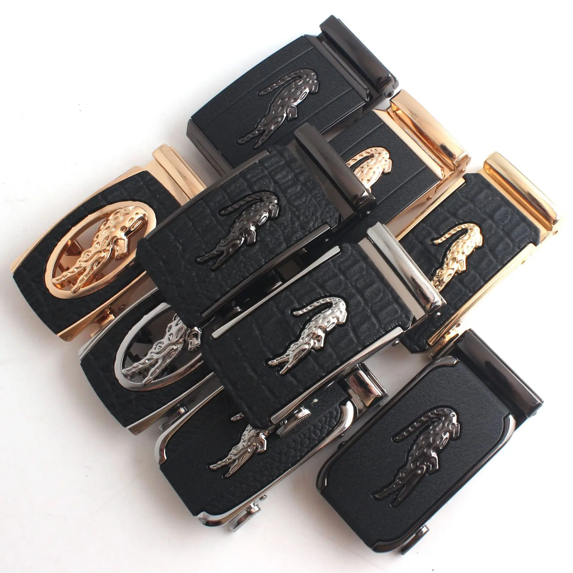 Hongsheng Black Croc Belt Automatic Buckle Men's Waist Cover - Image 10
