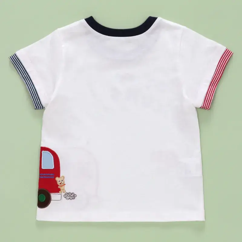 Children's Cartoon T-Shirt White Short Sleeve