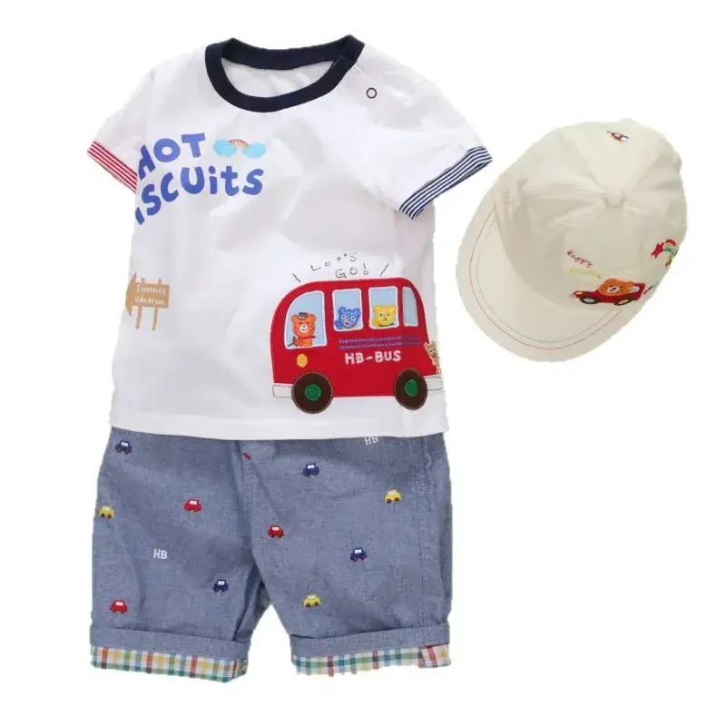 Children's Cartoon T-Shirt White Short Sleeve