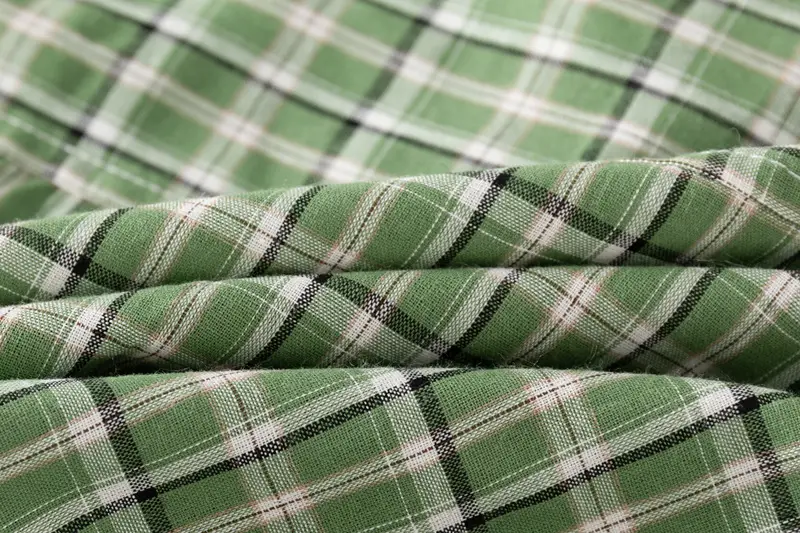 Kids Plaid Short Sleeve Shirt Blue White 2023 — feature 12