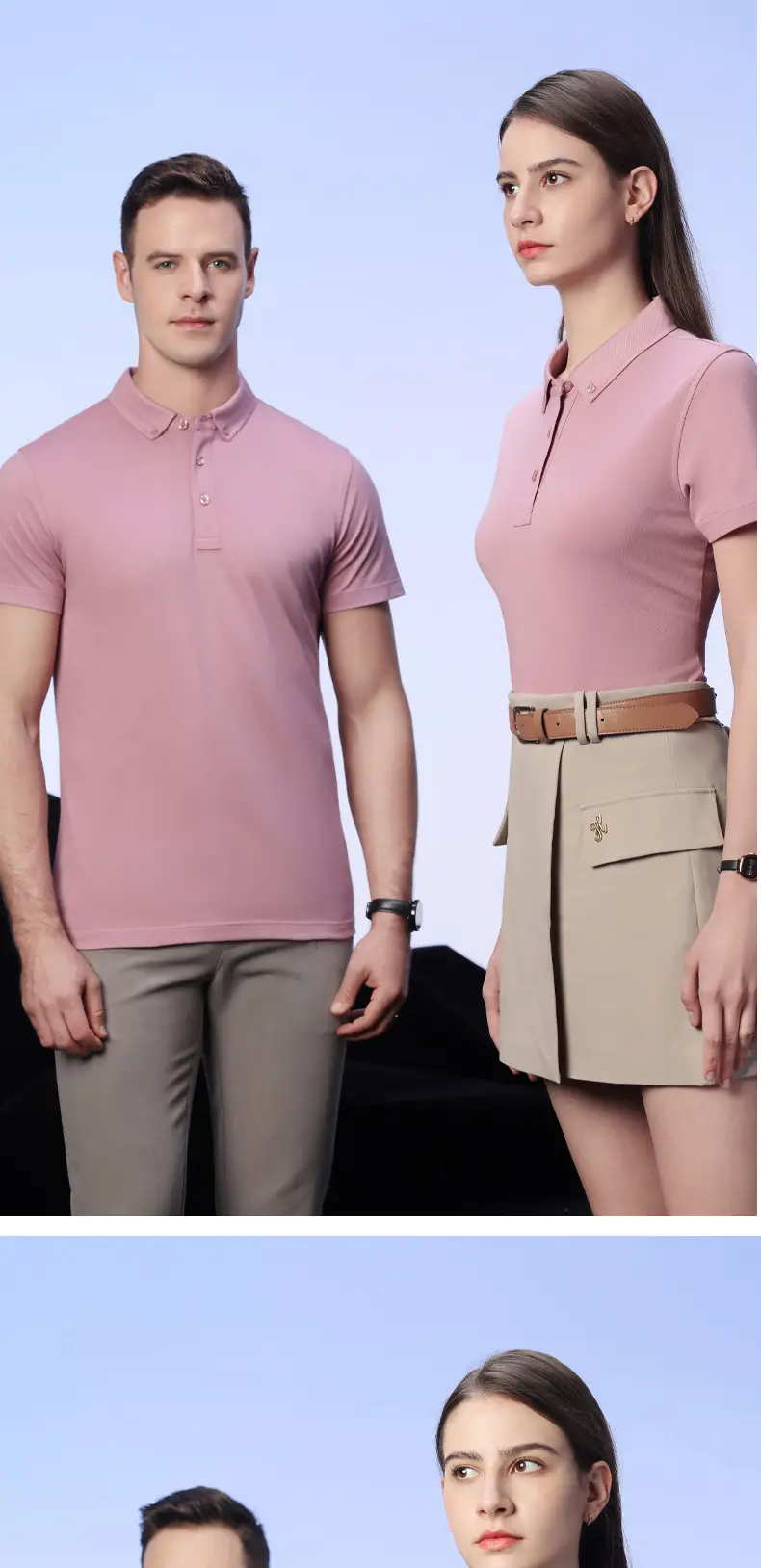 Men Blue Polo T-Shirt Ice Silk Cool Short Sleeve — feature 17