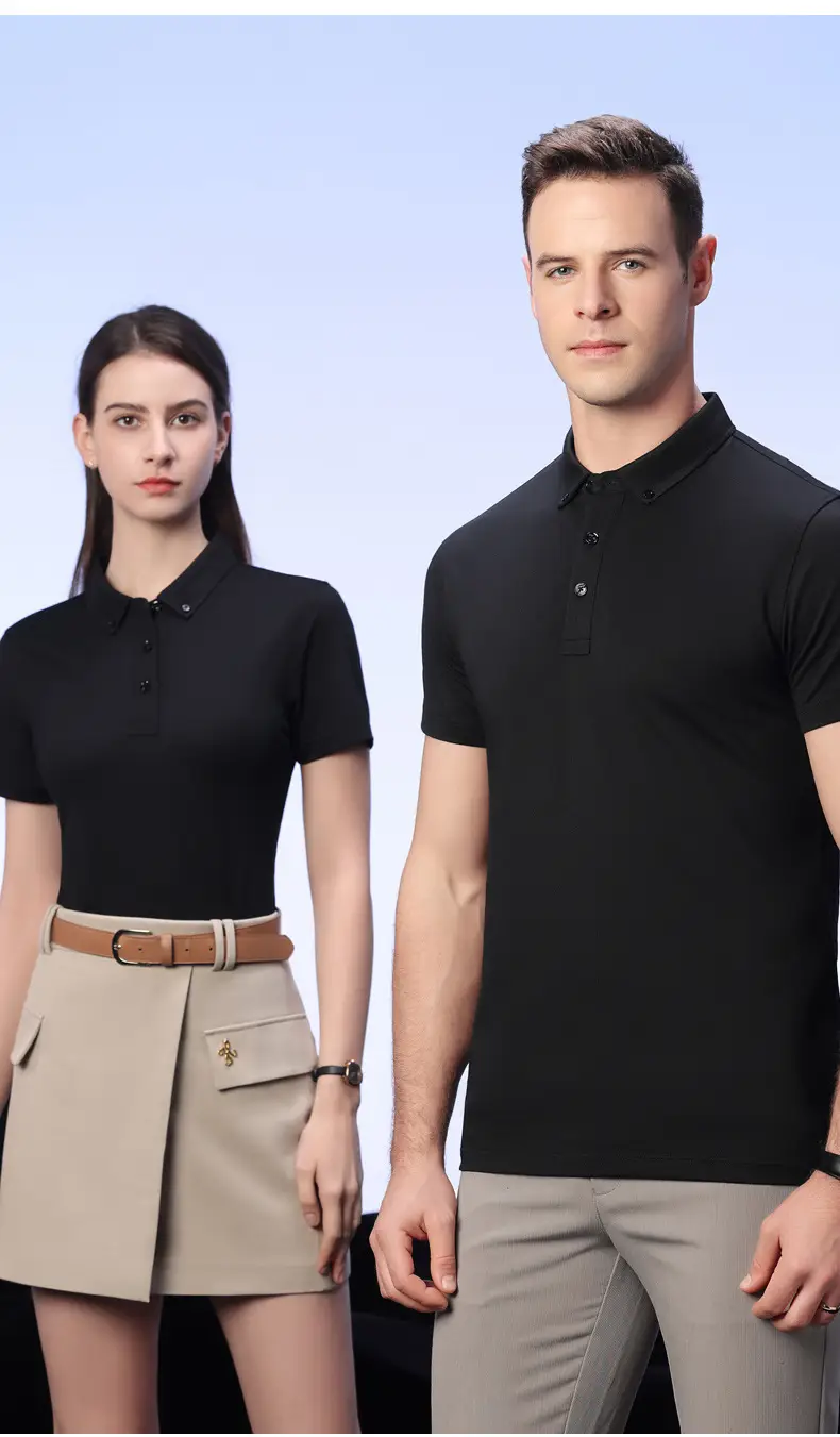 Men Blue Polo T-Shirt Ice Silk Cool Short Sleeve — feature 19