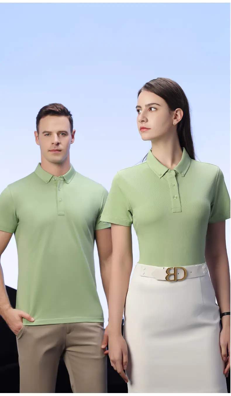 Men Blue Polo T-Shirt Ice Silk Cool Short Sleeve — feature 20