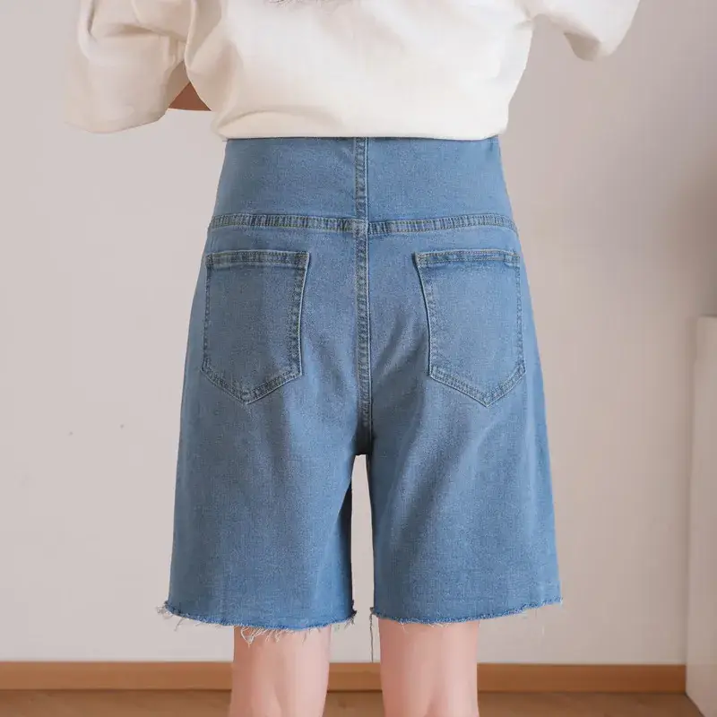 New Pregnant Women's Jeans Shorts Extra Large Ripped Design - Image 5