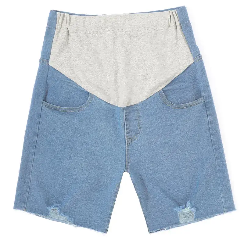New Pregnant Women's Jeans Shorts Extra Large Ripped Design - Image 6