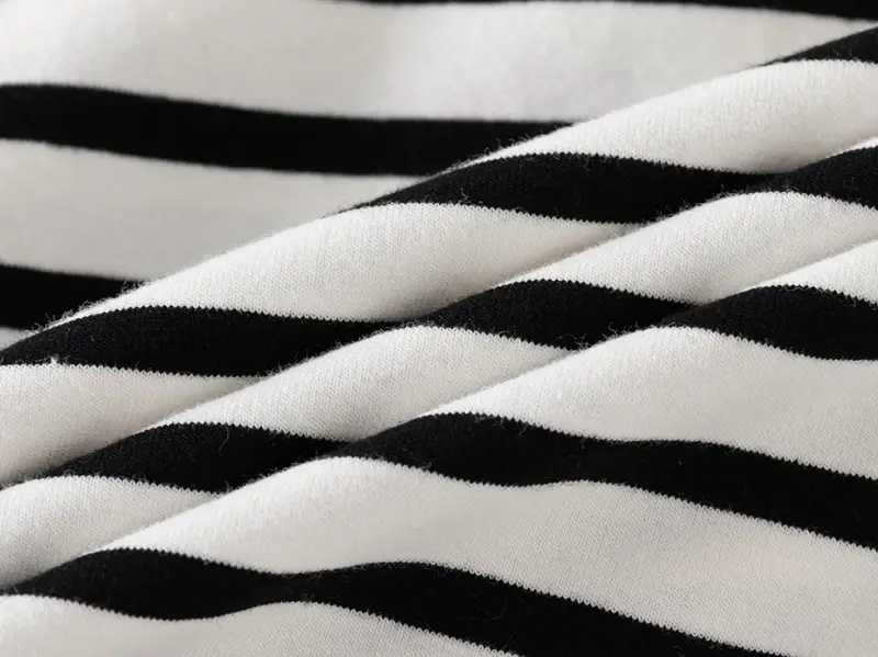 Kids Striped Polo T-Shirt Black White Korean Style — feature 12