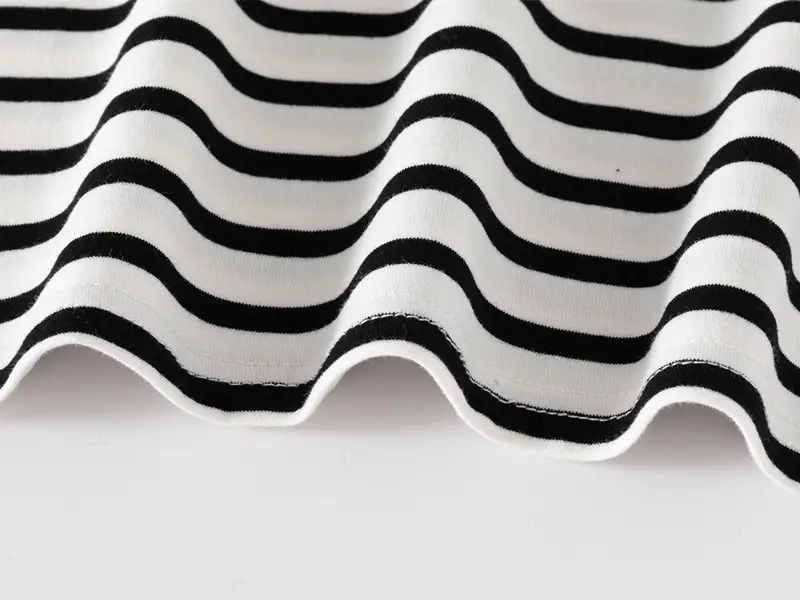 Kids Striped Polo T-Shirt Black White Korean Style — feature 9