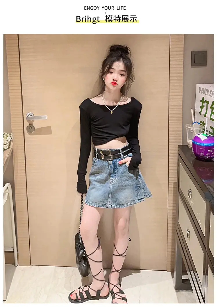 Girls Denim Skirt Set Spring Summer 2023 — feature 10
