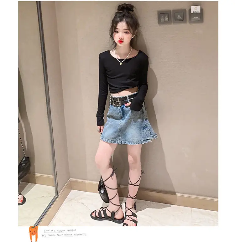 Girls Denim Skirt Set Spring Summer 2023 — feature 11