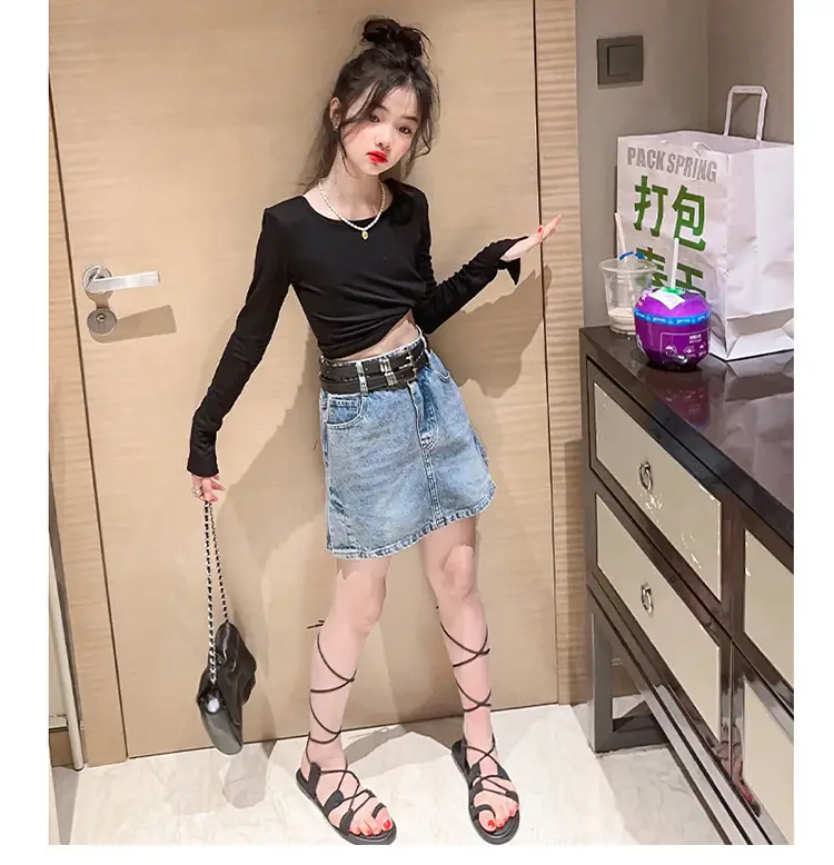 Girls Denim Skirt Set Spring Summer 2023 — feature 12