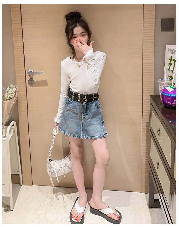 Girls Denim Skirt Set Spring Summer 2023 — feature 17