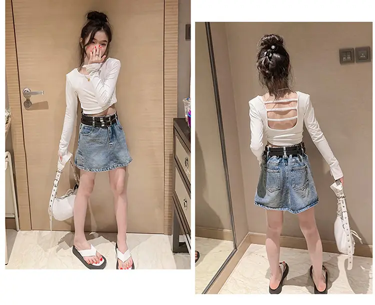 Girls Denim Skirt Set Spring Summer 2023 — feature 20
