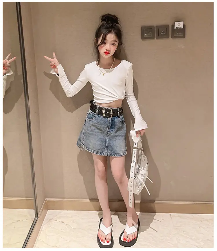 Girls Denim Skirt Set Spring Summer 2023 — feature 21