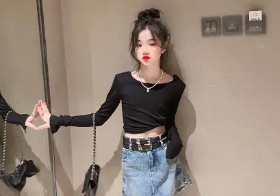 Girls Denim Skirt Set Spring Summer 2023