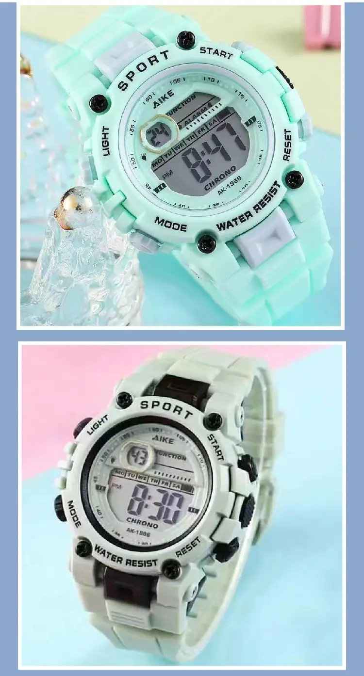 Pink Waterproof Sports Watch with Digital Display — feature 8