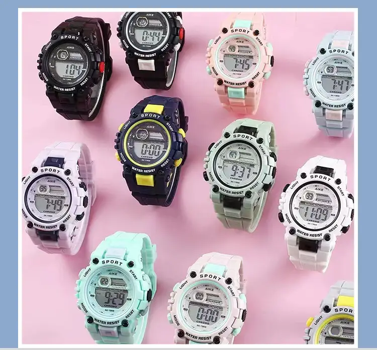 Pink Waterproof Sports Watch with Digital Display — feature 9