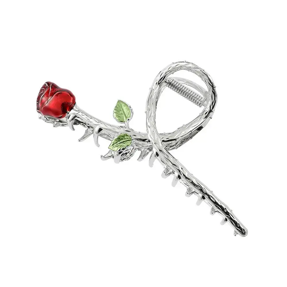Golden Flower Hair Clip for Women Summer High Head