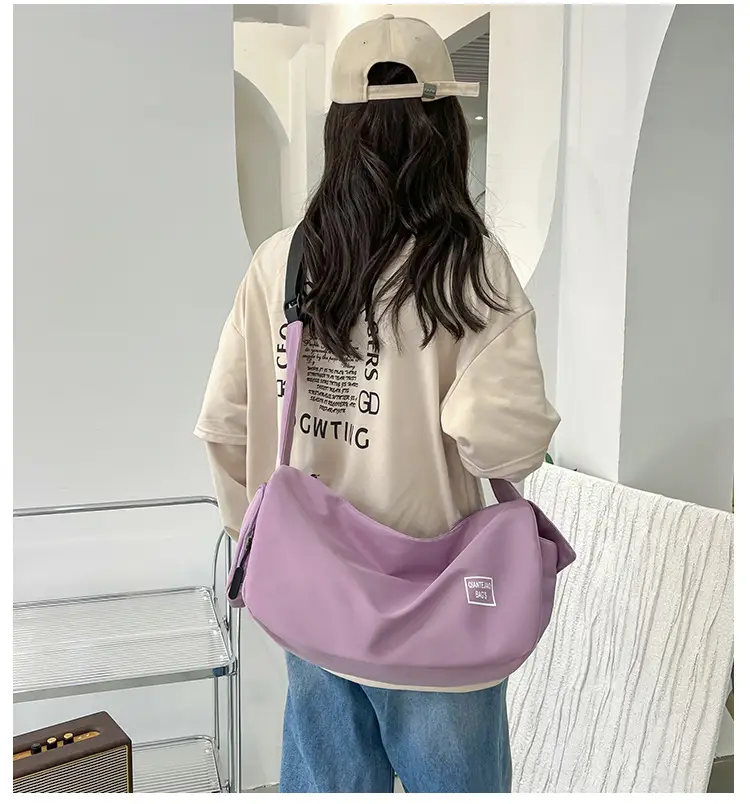 Women's Lightweight Sports Storage Bag Pink Lavender Black — feature 46