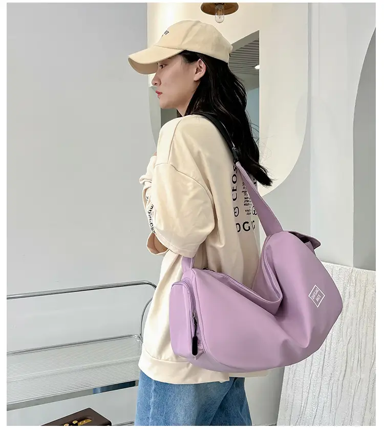 Women's Lightweight Sports Storage Bag Pink Lavender Black — feature 47