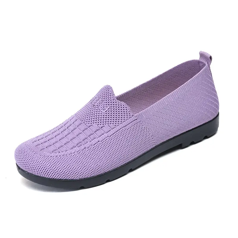 Spring and Summer Old Beijing Cloth Shoes Women's Mesh Shoes Breathable Mesh Shoes for Middle-aged and Elderly Moms Shoes Shallow Mouth Flat Shoes Non-slip Soft Sole - Image 8