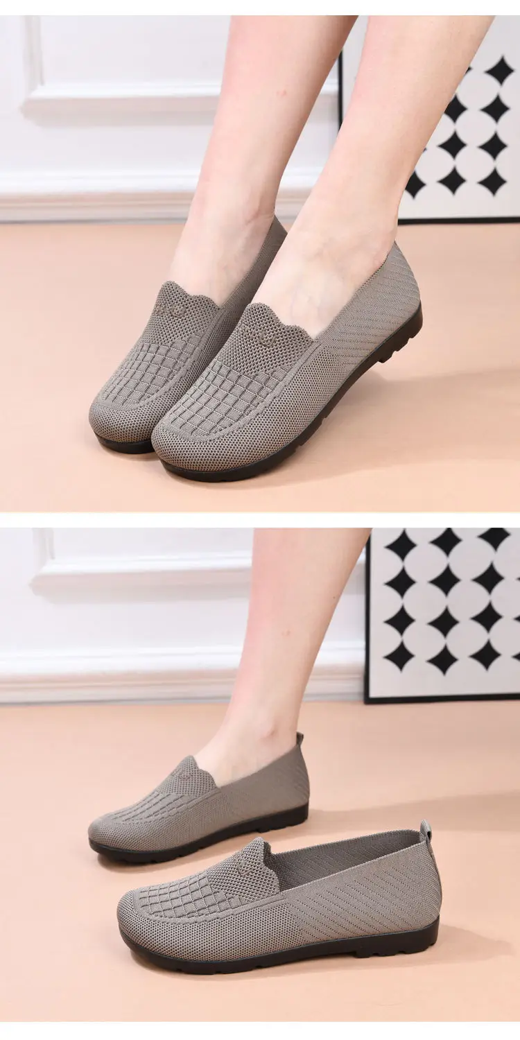 Spring and Summer Old Beijing Cloth Shoes Women's Mesh Shoes Breathable Mesh Shoes for Middle-aged and Elderly Moms Shoes Shallow Mouth Flat Shoes Non-slip Soft Sole — feature 10