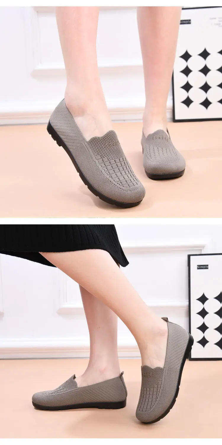 Spring and Summer Old Beijing Cloth Shoes Women's Mesh Shoes Breathable Mesh Shoes for Middle-aged and Elderly Moms Shoes Shallow Mouth Flat Shoes Non-slip Soft Sole — feature 11