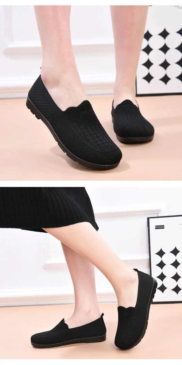 Spring and Summer Old Beijing Cloth Shoes Women's Mesh Shoes Breathable Mesh Shoes for Middle-aged and Elderly Moms Shoes Shallow Mouth Flat Shoes Non-slip Soft Sole — feature 14