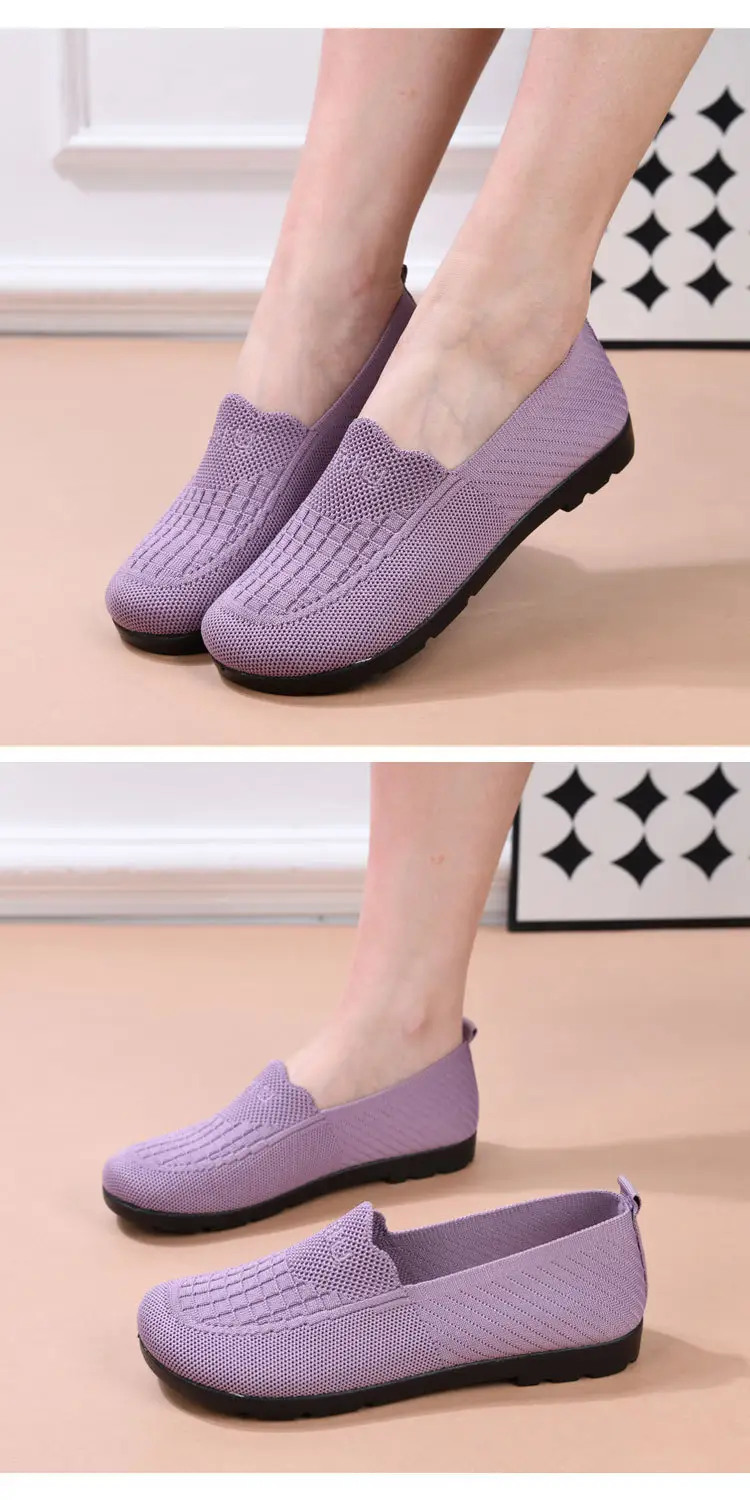 Spring and Summer Old Beijing Cloth Shoes Women's Mesh Shoes Breathable Mesh Shoes for Middle-aged and Elderly Moms Shoes Shallow Mouth Flat Shoes Non-slip Soft Sole — feature 8