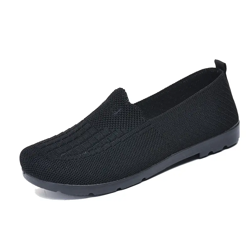 Spring and Summer Old Beijing Cloth Shoes Women's Mesh Shoes Breathable Mesh Shoes for Middle-aged and Elderly Moms Shoes Shallow Mouth Flat Shoes Non-slip Soft Sole - Image 2