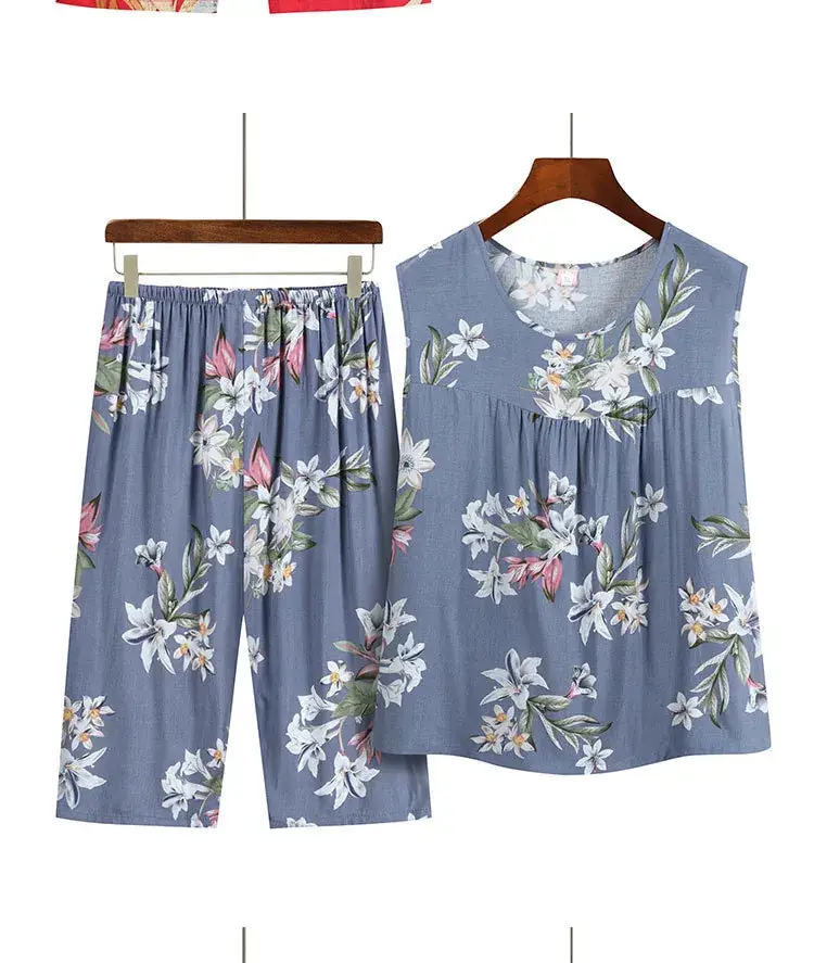 2023 New Summer Printed Sleeveless Suit for Women — feature 10