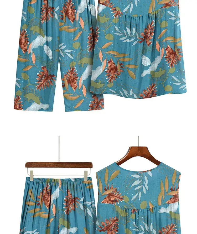 2023 New Summer Printed Sleeveless Suit for Women — feature 7