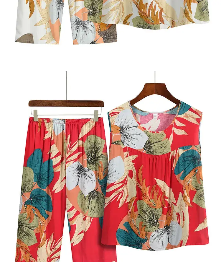 2023 New Summer Printed Sleeveless Suit for Women — feature 9