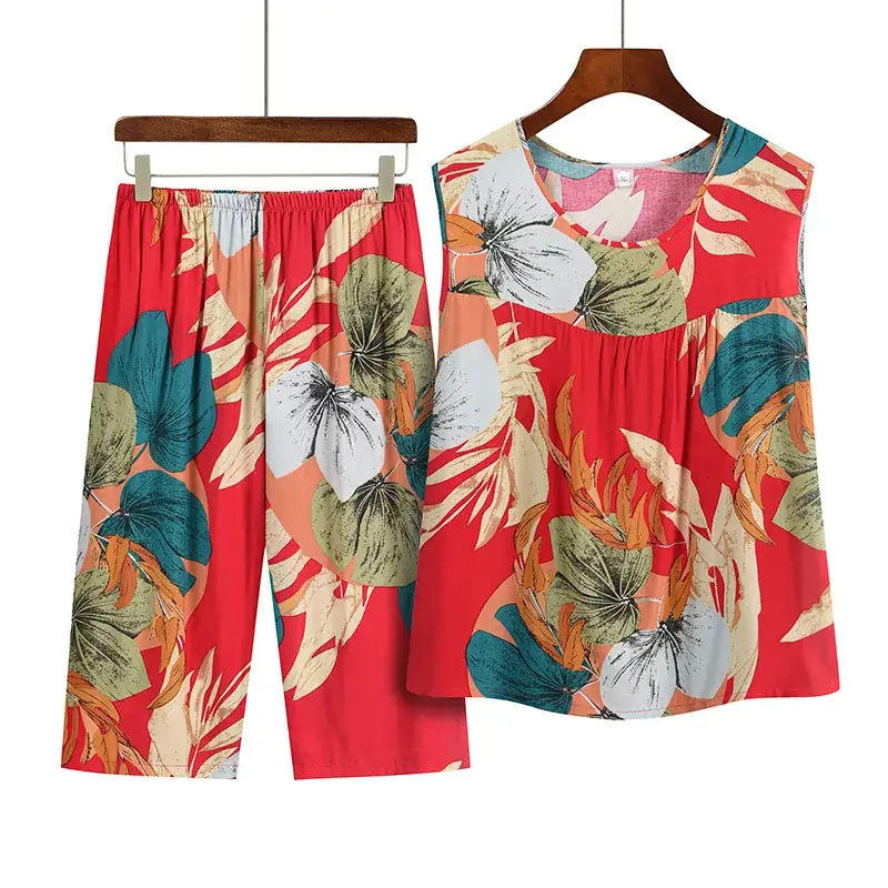 2023 New Summer Printed Sleeveless Suit for Women - Image 3