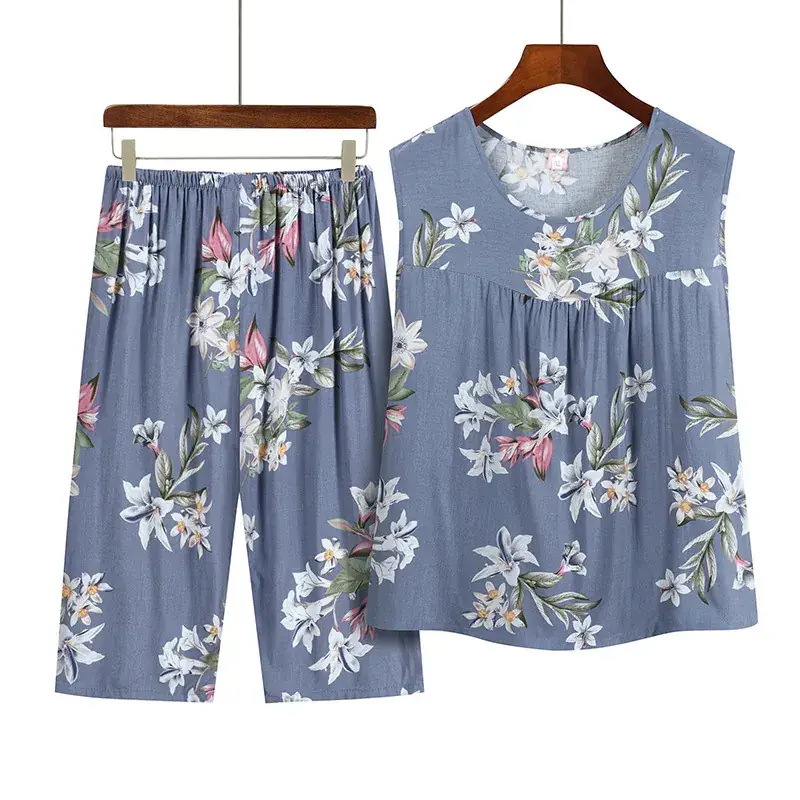 2023 New Summer Printed Sleeveless Suit for Women - Image 4