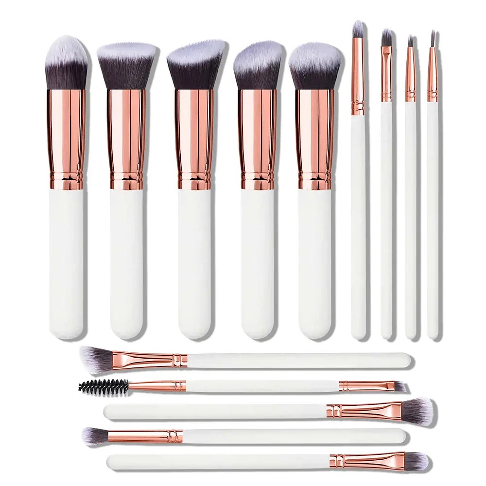 5-Piece Makeup Brush Set with Blush Brush & Storage Bag - Image 6